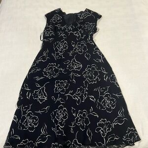 Chaps navy/ white dress